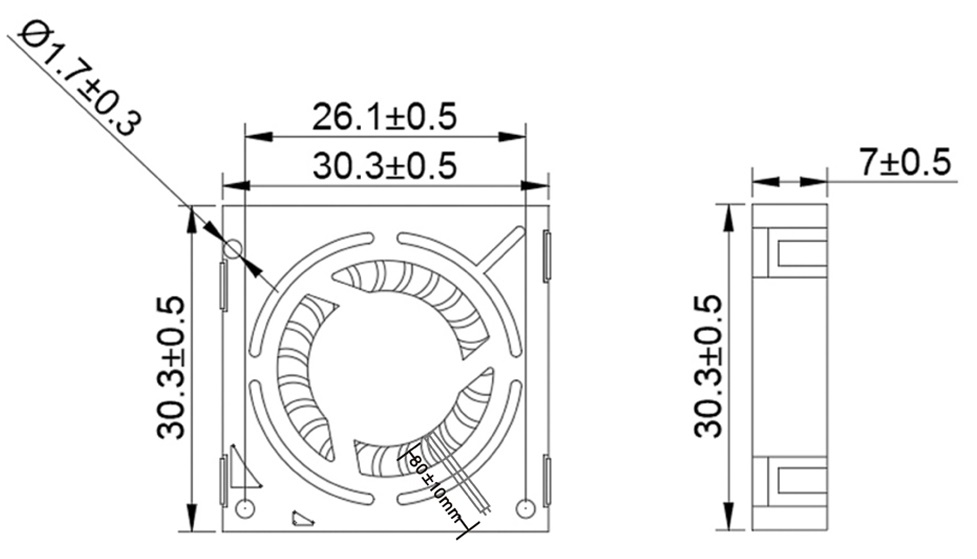 MFB3007 Dimensions